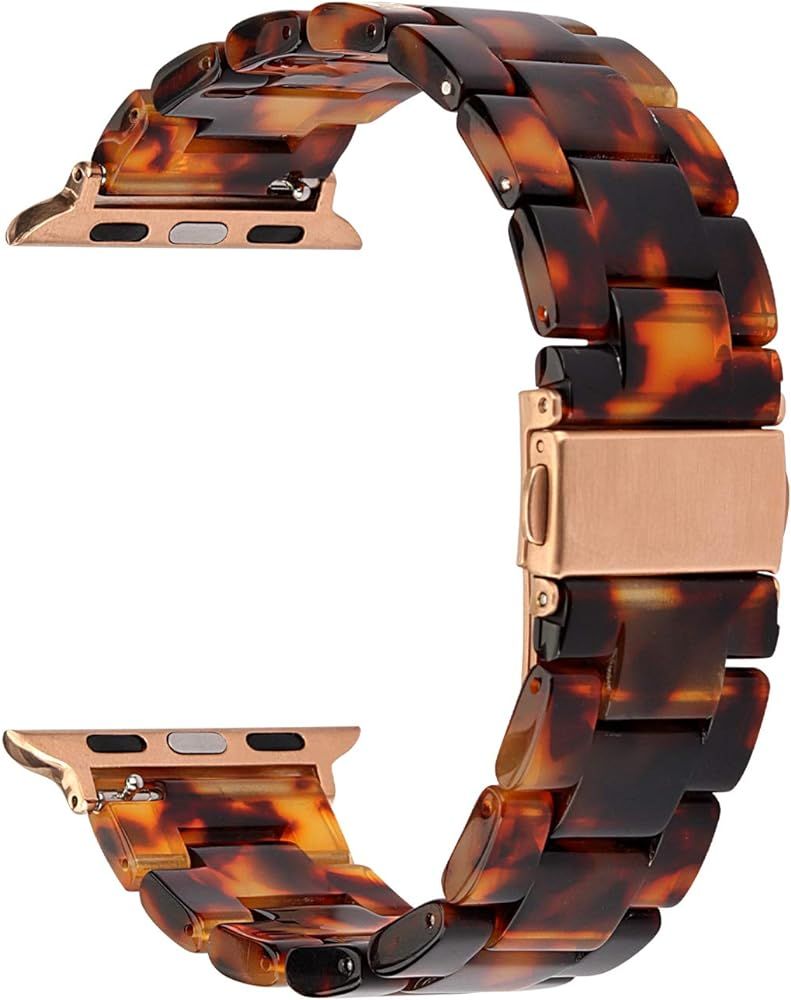MAIRUI Compatible with Apple Watch Band Series 7 SE Slim Resin Bracelet Wristband Lightweight Str... | Amazon (US)