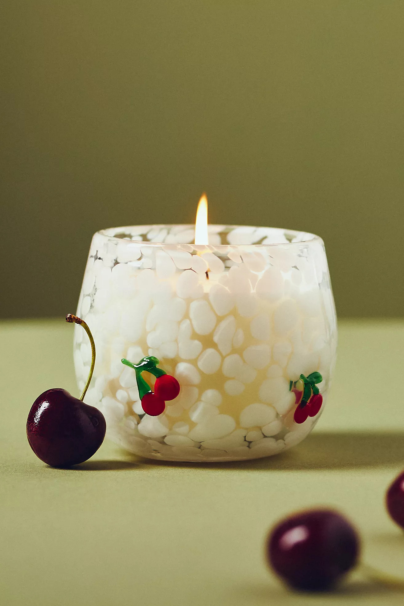 Icon Fruity Black Cherry & Tonka Cheena Glass Candle | Anthropologie (US)