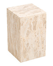 20x12 Solid Marble Leopard Patterned Pedestal Accent Table | Furniture & Lighting | Marshalls | Marshalls