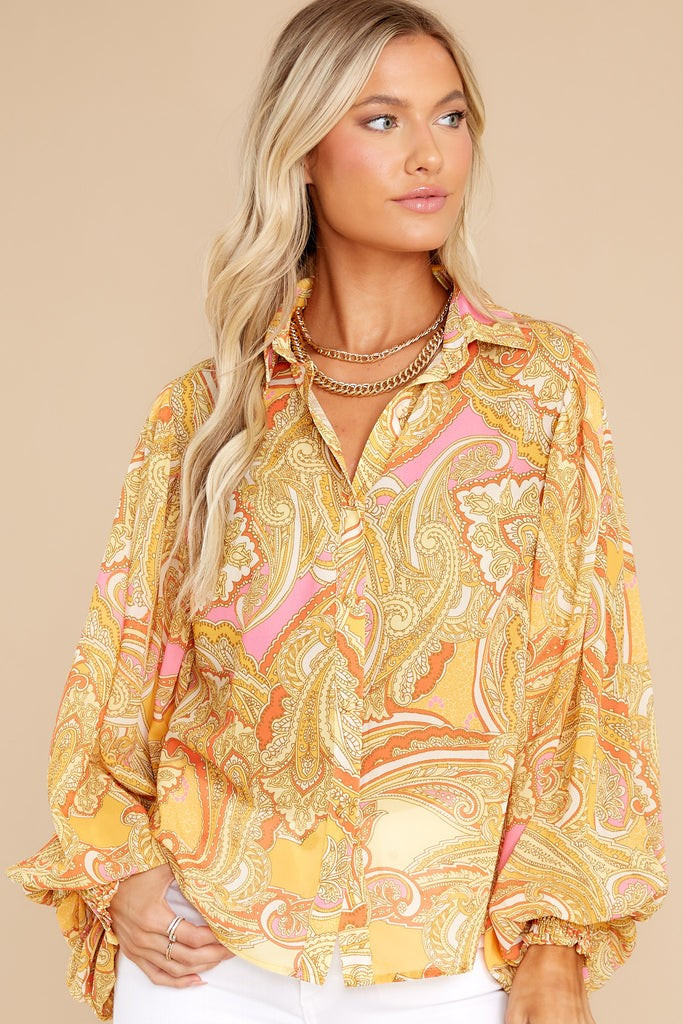 Charming Memories Yellow Top | Red Dress 