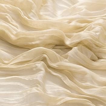 Fall Table Runner Champagne Thanksgiving Cheesecloth Table Runner Boho Gauze Table Runner 120 inc... | Amazon (US)