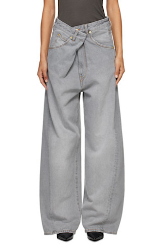 DARKPARK - Gray Ines Fold Over Jeans | SSENSE