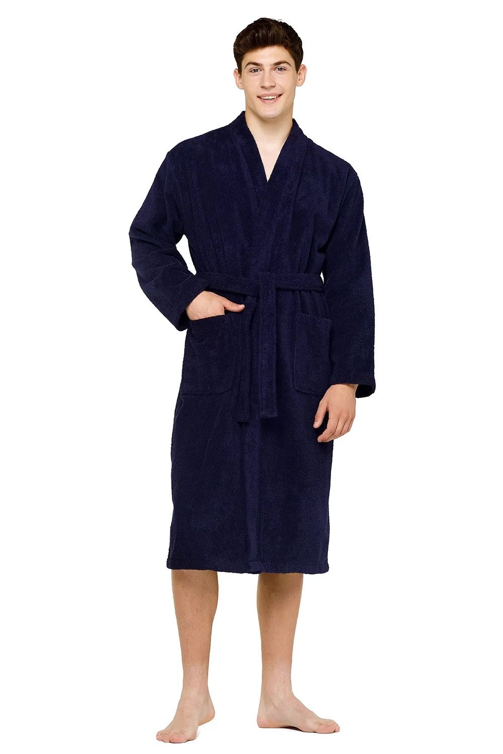Turquaz Linen 100% Turkish Cotton Kimono Womens Robe Mens Bathrobe (SM) | Walmart (US)