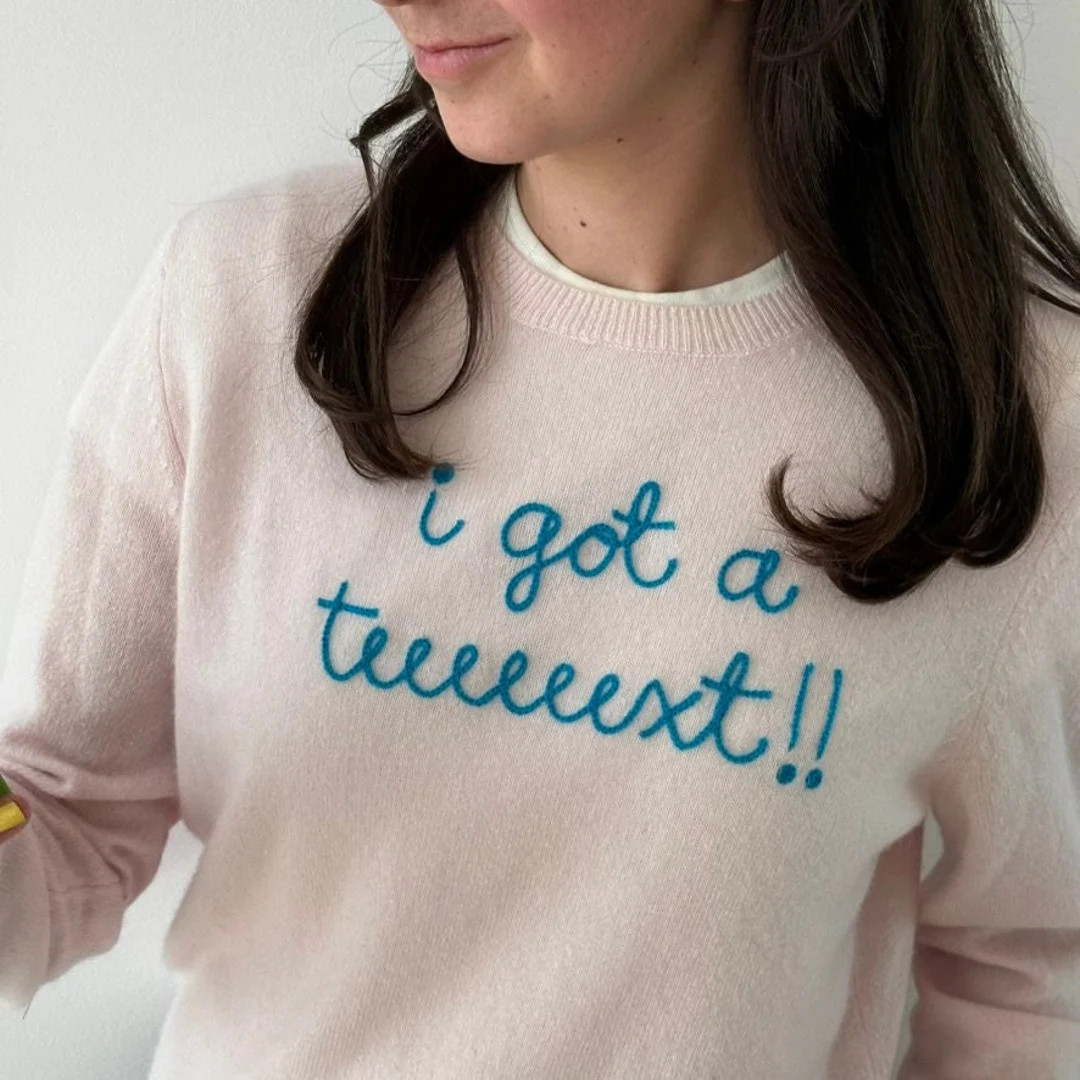 Customized 100% CASHMERE Sweater, Embroidered Cashmere Clothing for Women, Chainstitch Embroidery... | Etsy (US)