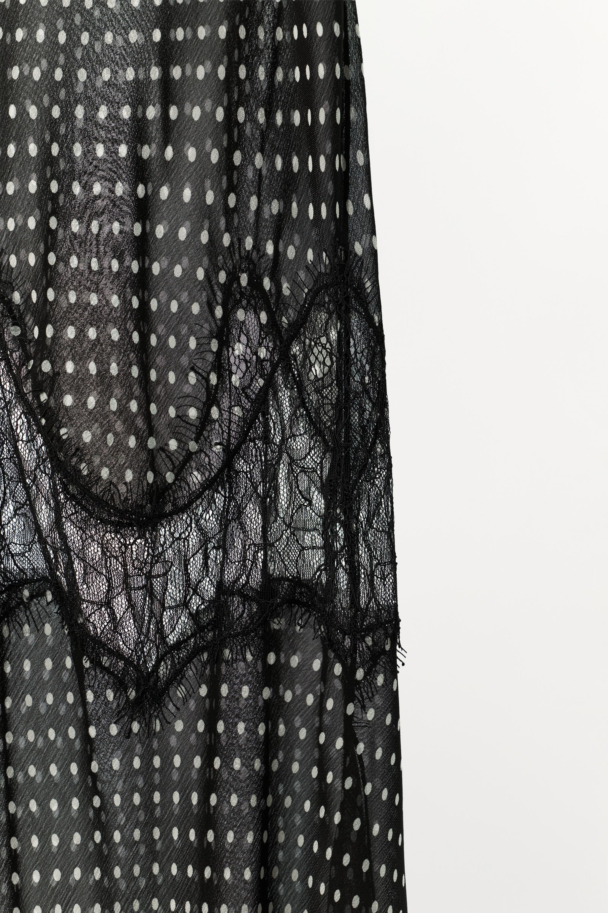 DOTTED LACE PRINT DRESS | Zara US