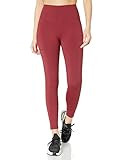 Core 10 Women's Standard High Waist Workout Legging with Pockets-26, Ruby, X-Large | Amazon (US)