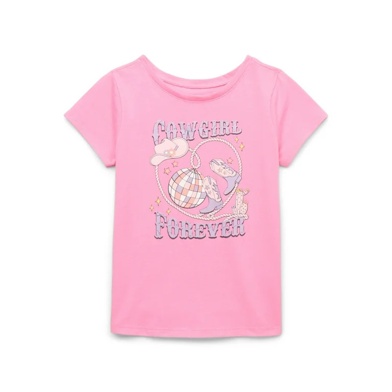 Garanimals Toddler Girls Graphic Tee with Short Sleeves, Sizes 18M-5T | Walmart (US)