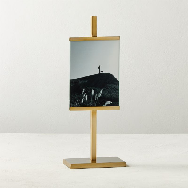 Rothko Brass Vertical Picture Frame 5"x7" + Reviews | CB2 | CB2
