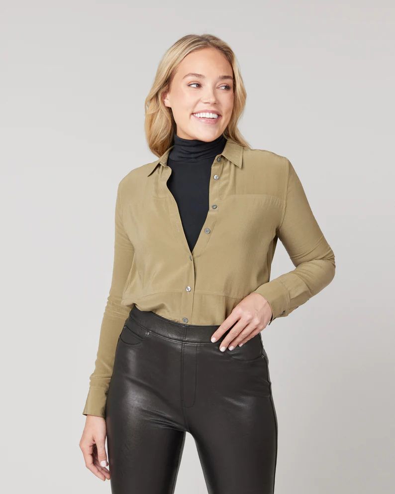 Low Maintenance Silk Button Down | Spanx