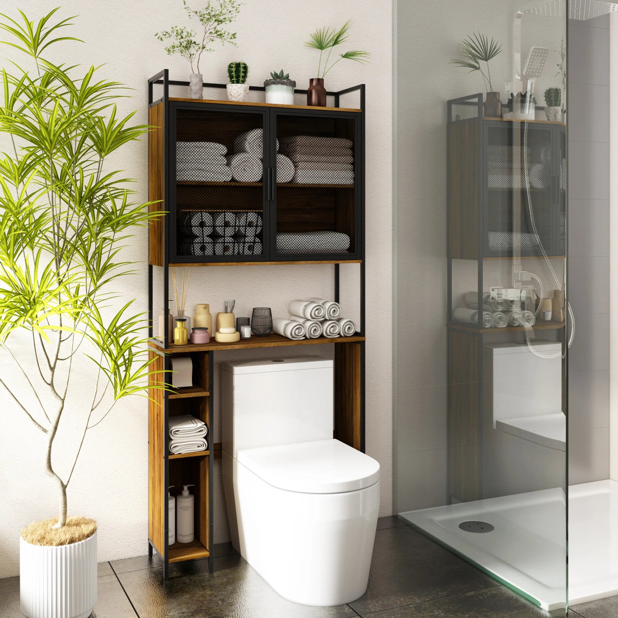 17 Stories Saidou Freestanding Over-the-Toilet Storage & Reviews | Wayfair | Wayfair North America