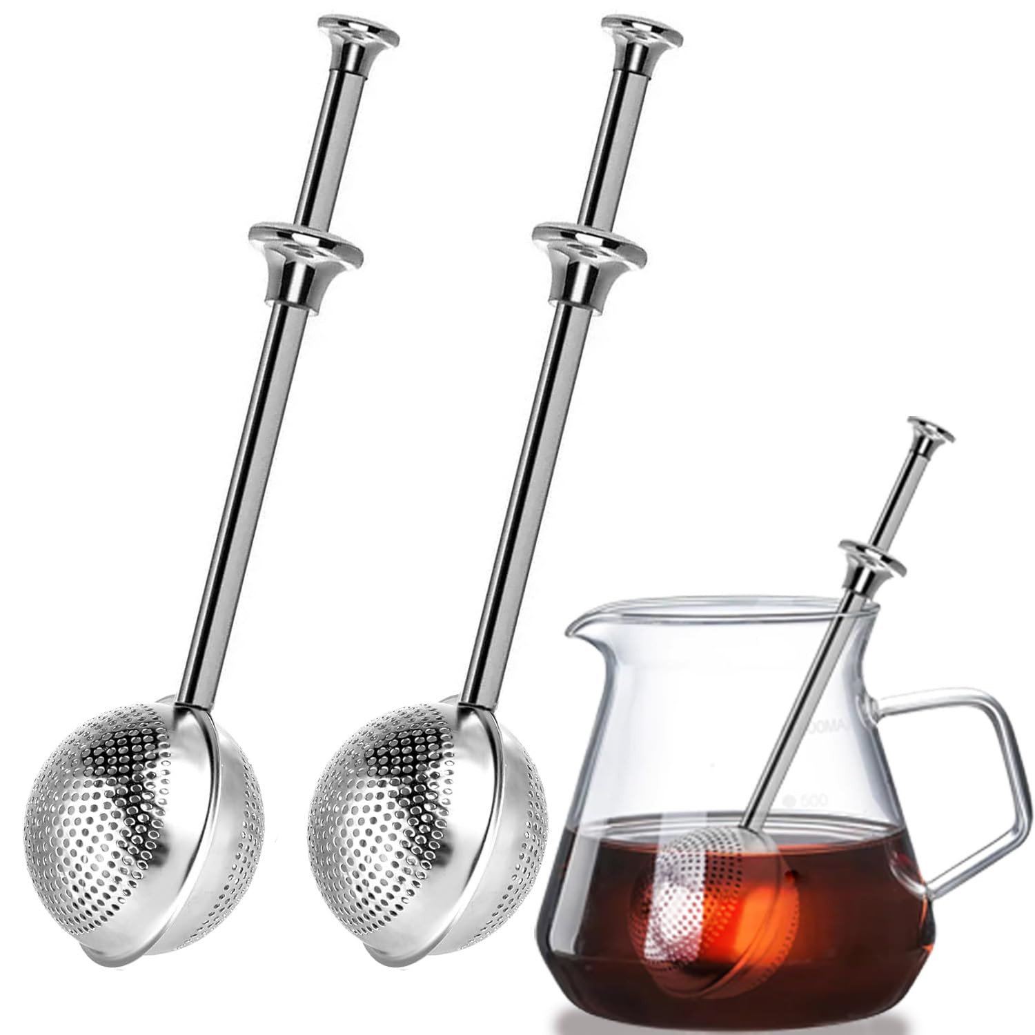 2pack Tea Ball, tea infuser for loose leaf tea, tea strainers for loose tea, stainless steel tea ... | Amazon (US)
