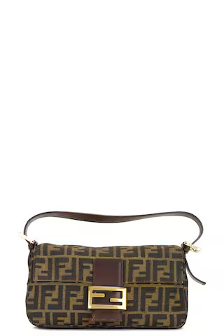 fendi Fendi Mama Zucca Baguette Shoulder Bag in Brown - Brown. Size all. | FWRD 