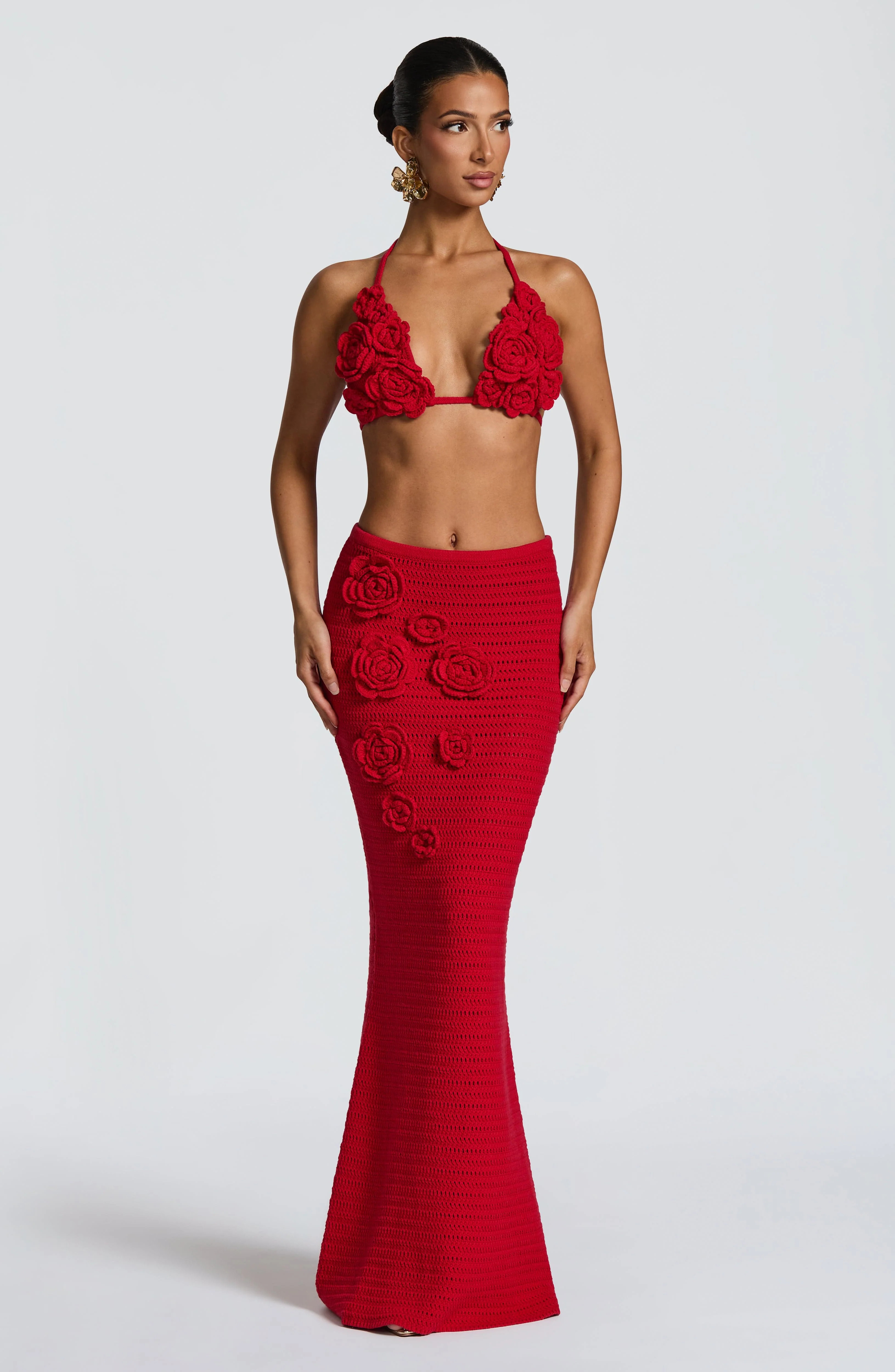 Nerida Maxi Skirt - Red | Babyboo (global)