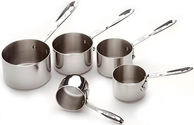 All-Clad Stainless Steel Measuring Cup Set, 5-Piece, Silver | Amazon (US)
