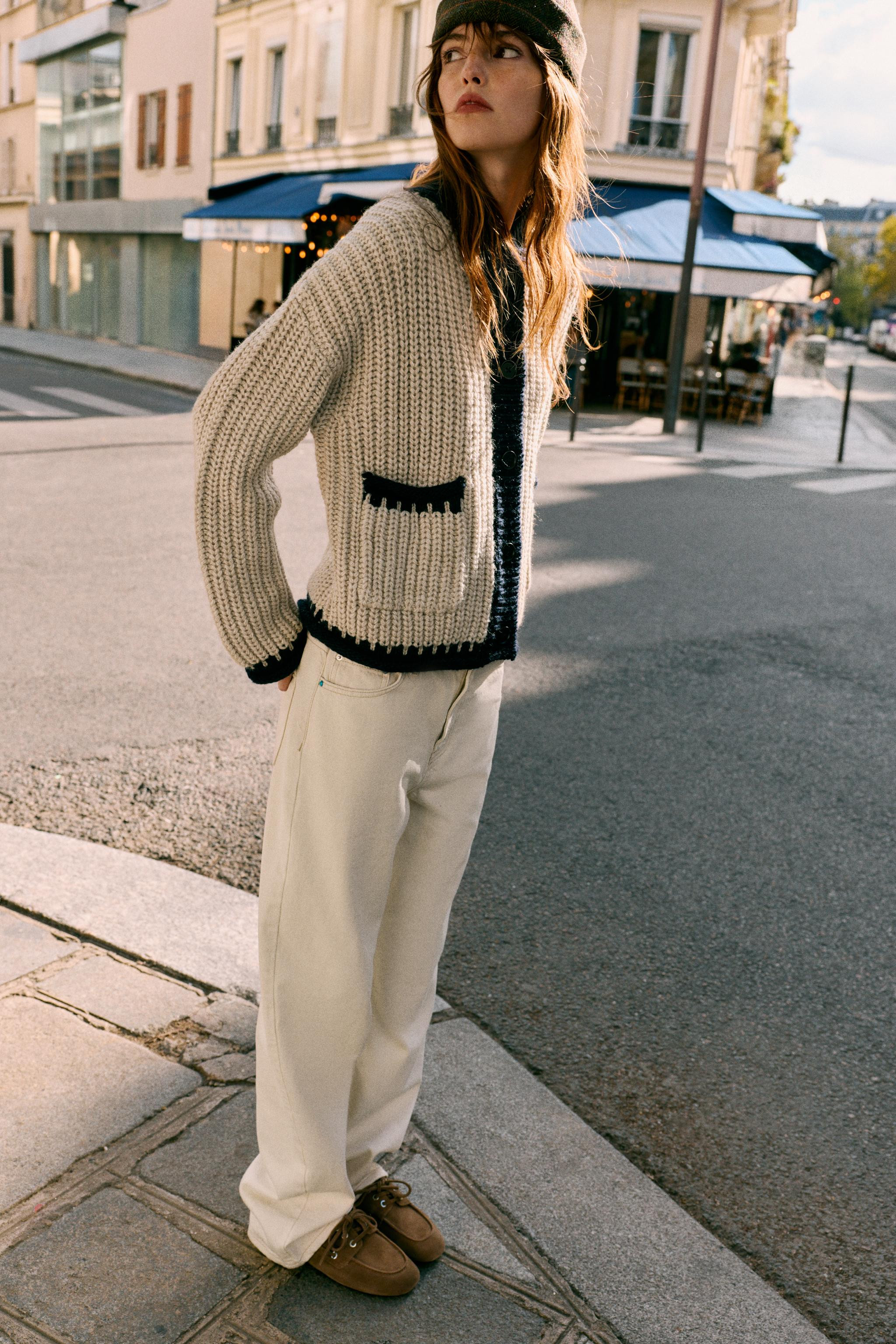 CONTRAST TRIM CARDIGAN | Zara UK