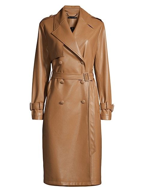 Vegan Leather Trench Coat | Saks Fifth Avenue