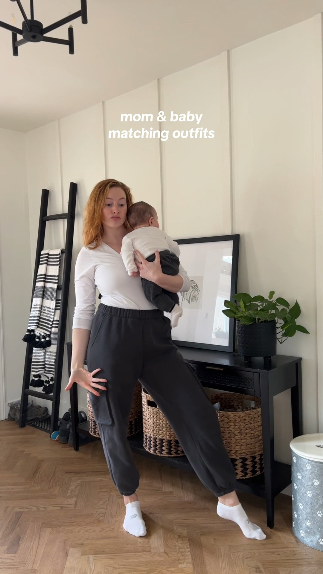 Simple gray and white matching mommy and me outfits 

#LTKSpringSale #LTKfamily #LTKbaby