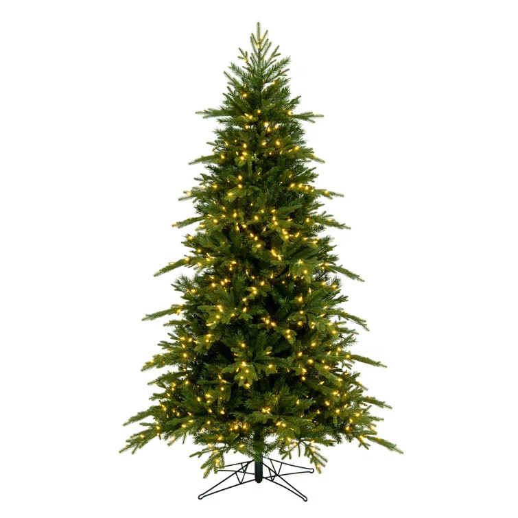 90'' Lighted Artificial Fir Christmas Tree | Wayfair North America