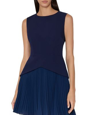 Milly Haddy Mixed Media Pleated Dress | Bloomingdale's (US)