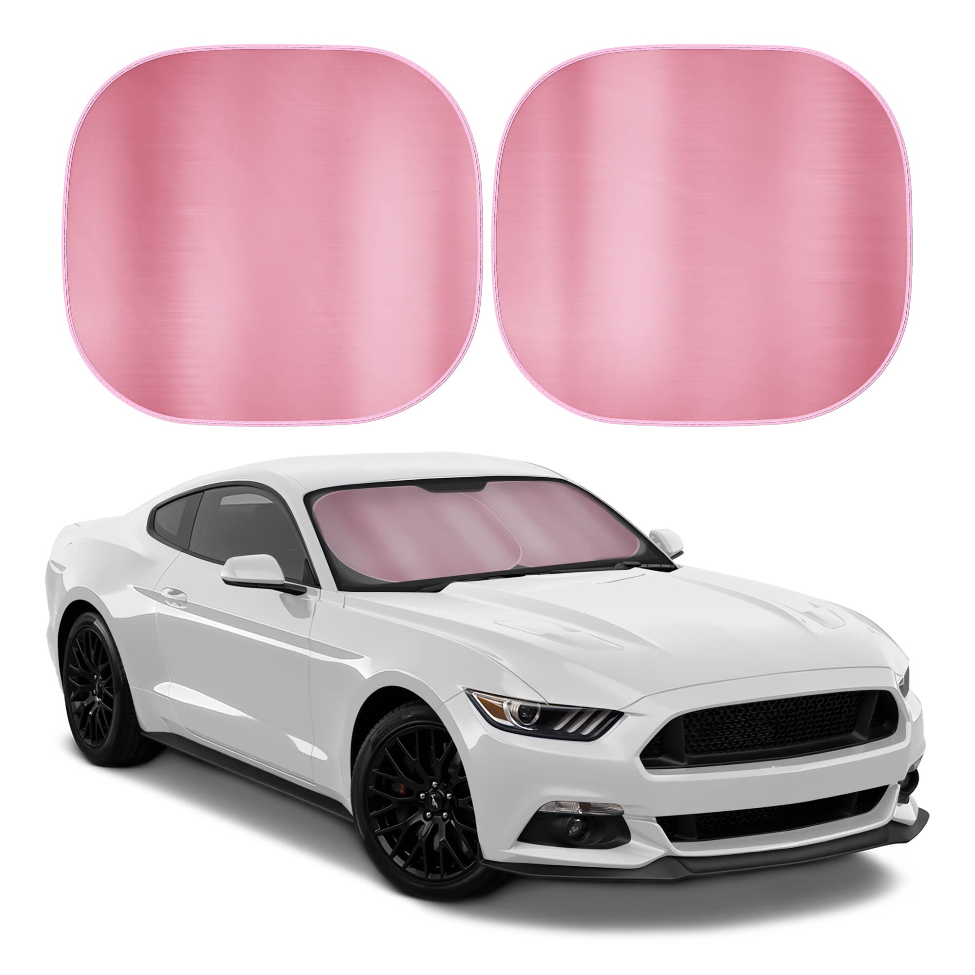 BDK Metallic Pink Car Windshield Sun Shade - Blocks UV Rays Sun Visor for Windshield - Easy Setup... | Amazon (US)