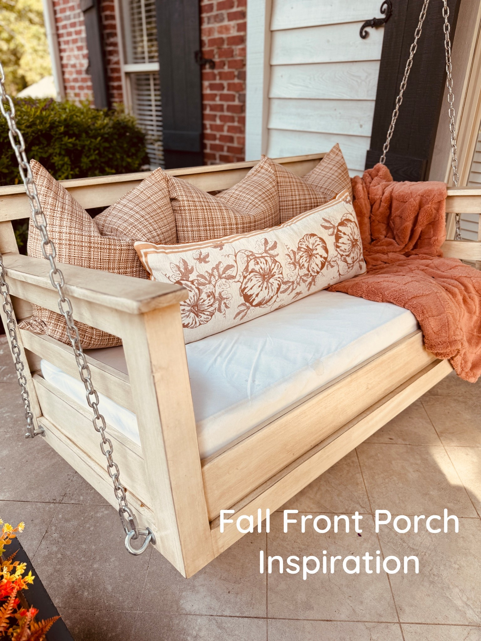 Fall Front Porch Inspiration 🏡🍂

My cozy fall porch refresh all started with the cutest pumpkin lumbar pillow I found at HomeGoods!

Once I had that, the whole look came together — layered pillow covers, a soft throw blanket, and a few seasonal accents to make the space warm + inviting.

It’s amazing how just a few simple pieces can totally transform your porch into a fall-ready retreat. 

Perfect for sipping coffee on crisp mornings or welcoming guests all season long. 🍁

Fall front porch refresh, cozy fall porch, fall porch decor, seasonal outdoor decor, throw pillows, fall throw pillows, cozy blankets, fall blankets, faux florals, autumn florals, outdoor rug, fall outdoor rug, porch styling ideas, budget-friendly fall decor, porch makeover, seasonal home updates, cozy outdoor space, autumn entryway, welcoming fall porch, layered textures, warm fall colors, neutral fall decor, pops of fall color

#FallFrontPorch #CozyPorchStyle #FallPorchDecor #PorchInspo #HomeGoodsFinds #AmazonHome #FallVibesOnly #OutdoorLiving #FallDecorIdeas #CozySeason


#LTKHome #LTKStyleTip #LTKSeasonal