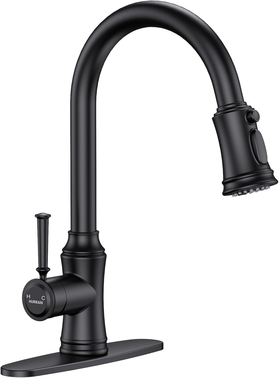 Kitchen Faucet with Pull Down Sprayer, Single Handle High Arc Utility Sink Faucet with Deck Suita... | Amazon (US)