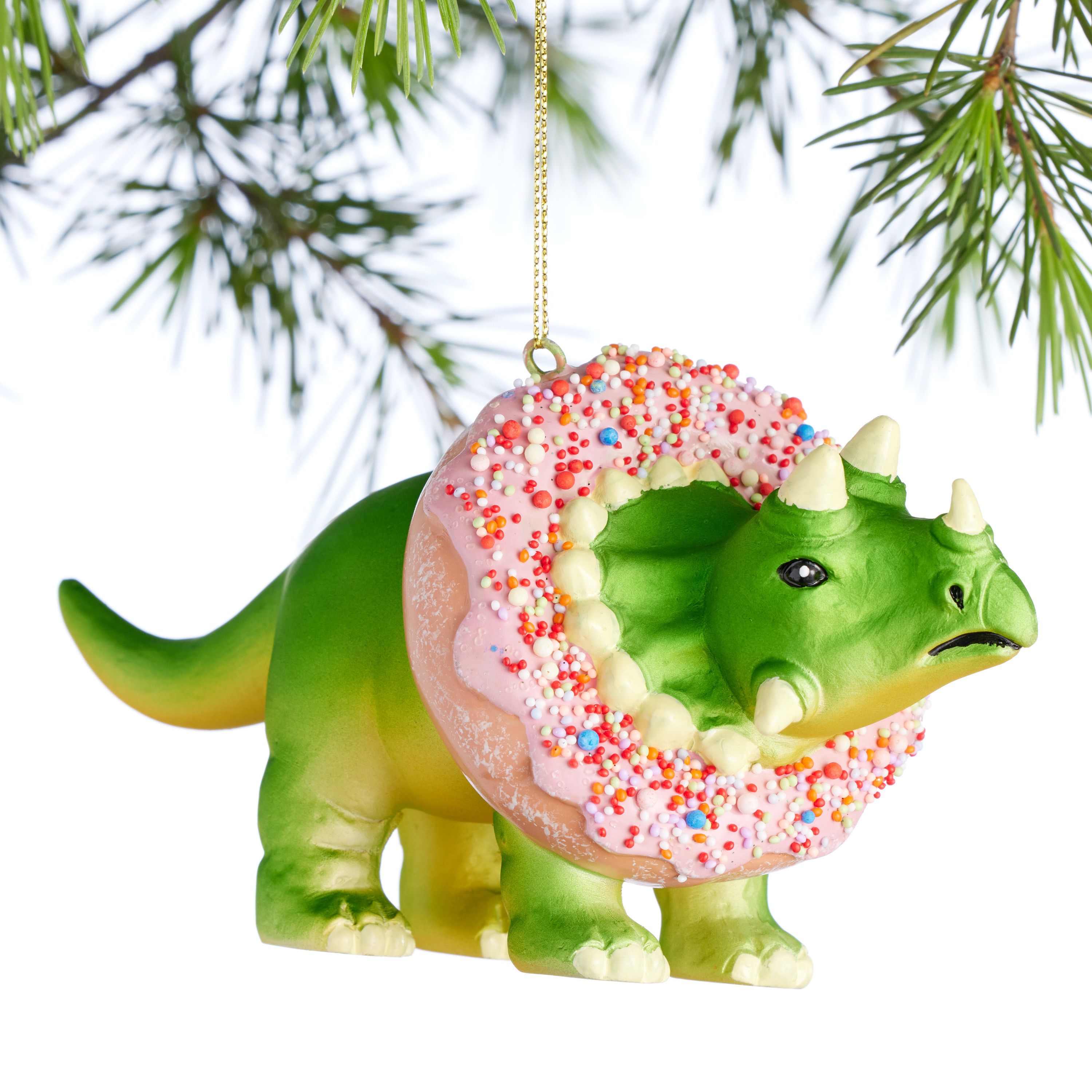 Glass Donut Dinosaur Ornament | World Market
