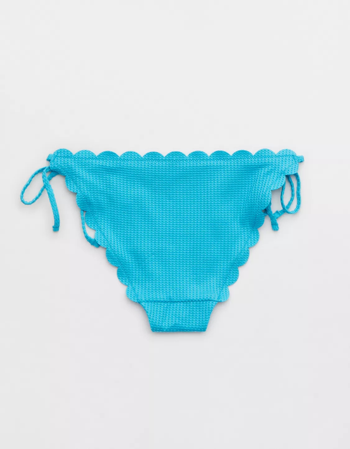 Aerie Waffle Scalloped String Cheeky Bikini Bottom | Aerie