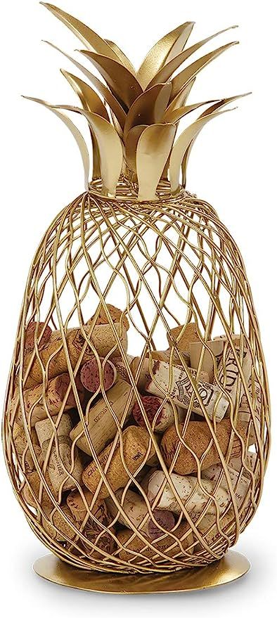 Golden Pineapple Cork Caddy Cork Holder Displays And Stores Over 100 Wine Corks by Picnic Plus 14... | Amazon (US)