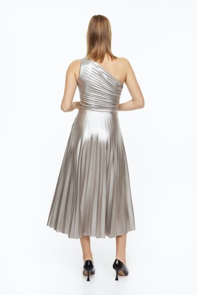 Shimmery Metallic Pleated Dress | H&M (US + CA)