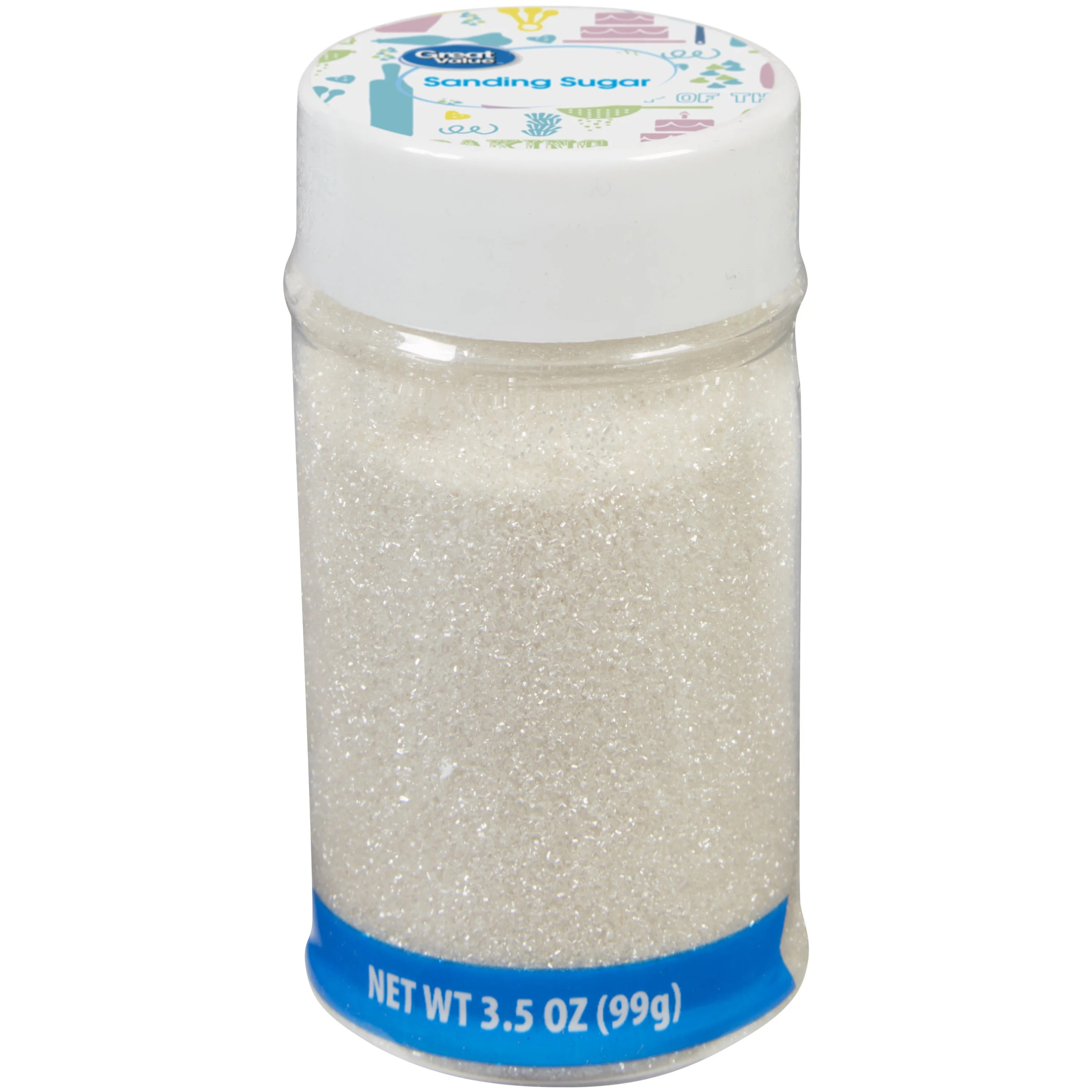 Great Value White Sparkling Sugar, Sprinkles for Dessert Toppings, 3.5 oz. | Walmart (US)