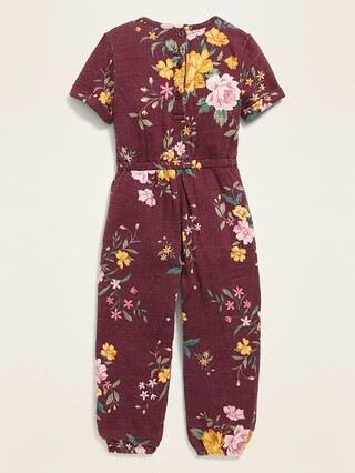 Plush-Knit Floral Jumpsuit for Toddler Girls | Old Navy (US)