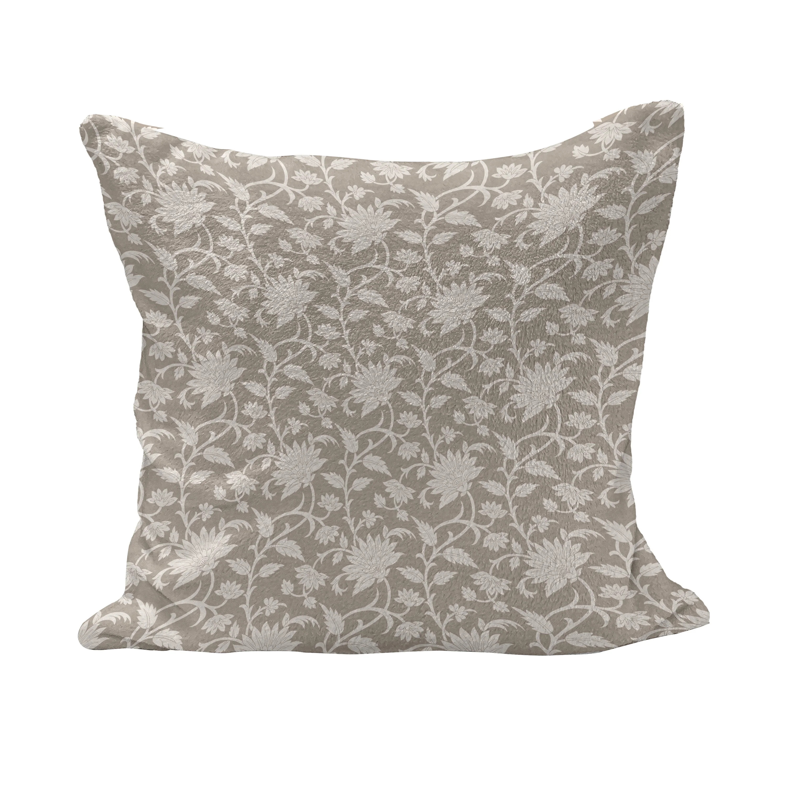 Floral Fluffy Throw Pillow Cushion Cover, Floral Arrangement with Monochrome Design Natural Eleme... | Walmart (US)