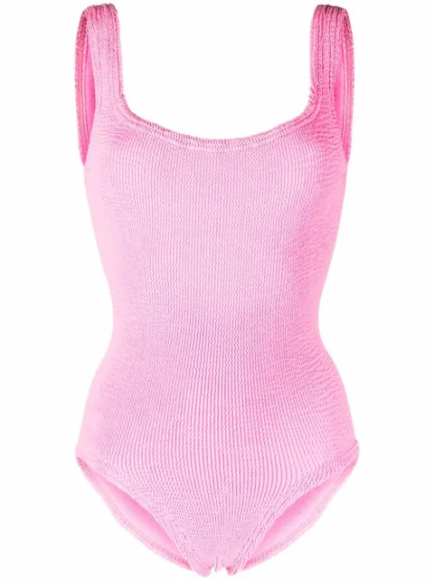 wrinkled scoop-back swimsuit | Farfetch Global