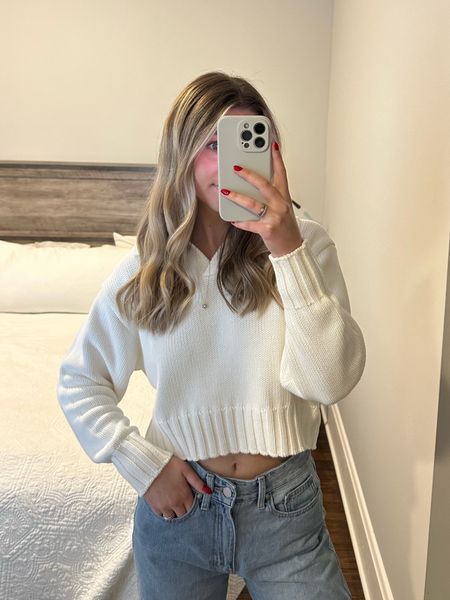 Love this cropped sweater! Code INFG-LIVINGLUCKI10 will save you.