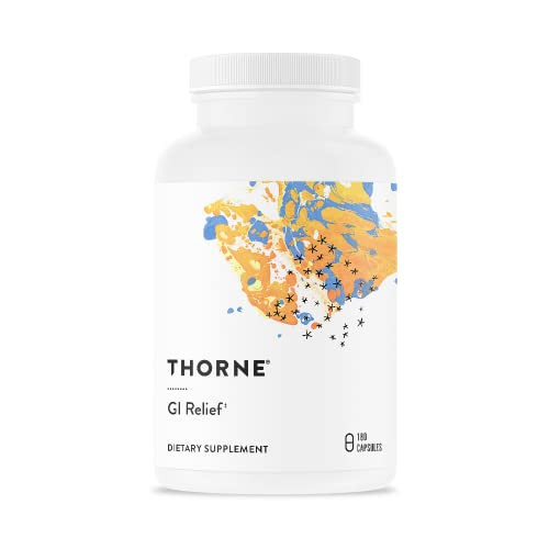 THORNE GI Relief - Digestion Supplement Supports Gut Health & Bloating Relief - Made with Marshmallow Root Extract & Digestive Enzymes - 180 Capsules - 90 Servings | Amazon (US)