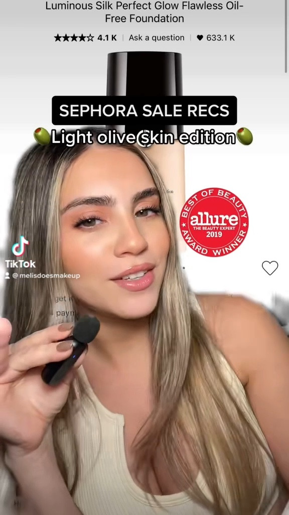 If you have a light olive skin tone, these are my top recommendations for the Sephora Beauty insider sale. These are mostly complexion products that I found to be very suitable for light olive skin tones. In video I mentioned my favorite bronzers foundations and brushes. #sephorasale #sephorasale2023 #beautyinsidersale #sephora #oliveskintone #oliveskinqueens #oliveskinissues #oliveundertone #lightolive #lightoliveskin #brushrecommendations #sephorasalerecommendations #foundationreccomendation
#bronzerrecommendation 

#LTKbeauty #LTKBeautySale #LTKsalealert