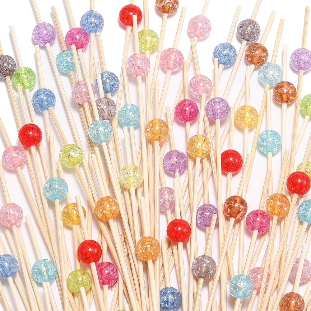 200 Pcs Cocktail Picks, 4.7 Inch Toothpicks for Appetizers, Bamboo Cocktail Sticks Skewers for Dr... | Amazon (US)