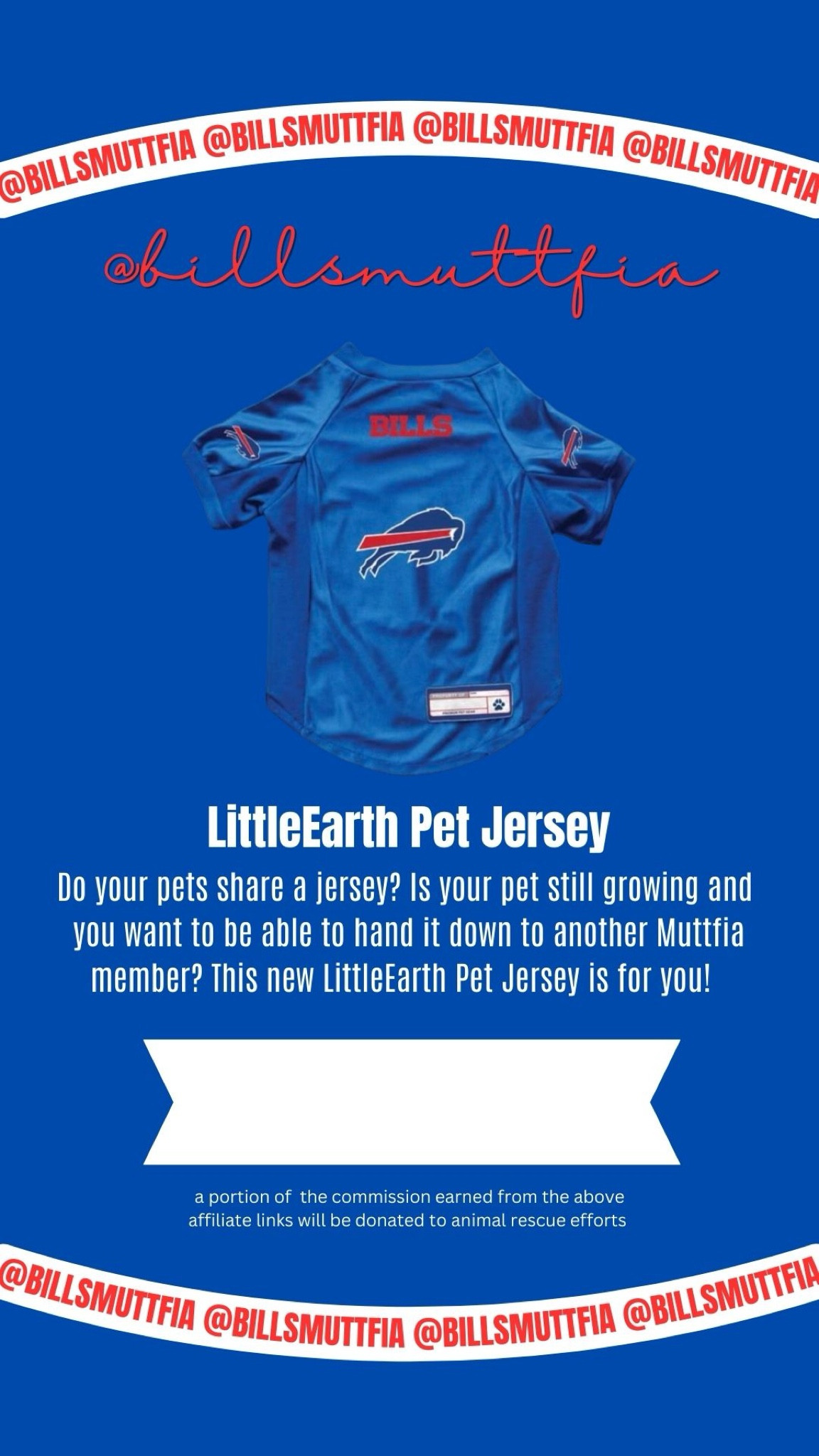 Littleearth Pet jersey - the perfect way to show off support for your favorite hometown team aka the Buffalo Bills. Licensed NFL dog or cat jersey for your Bills Muttfia member. Go Bills! 

#LTKSeasonal #LTKFindsUnder50 #LTKHome