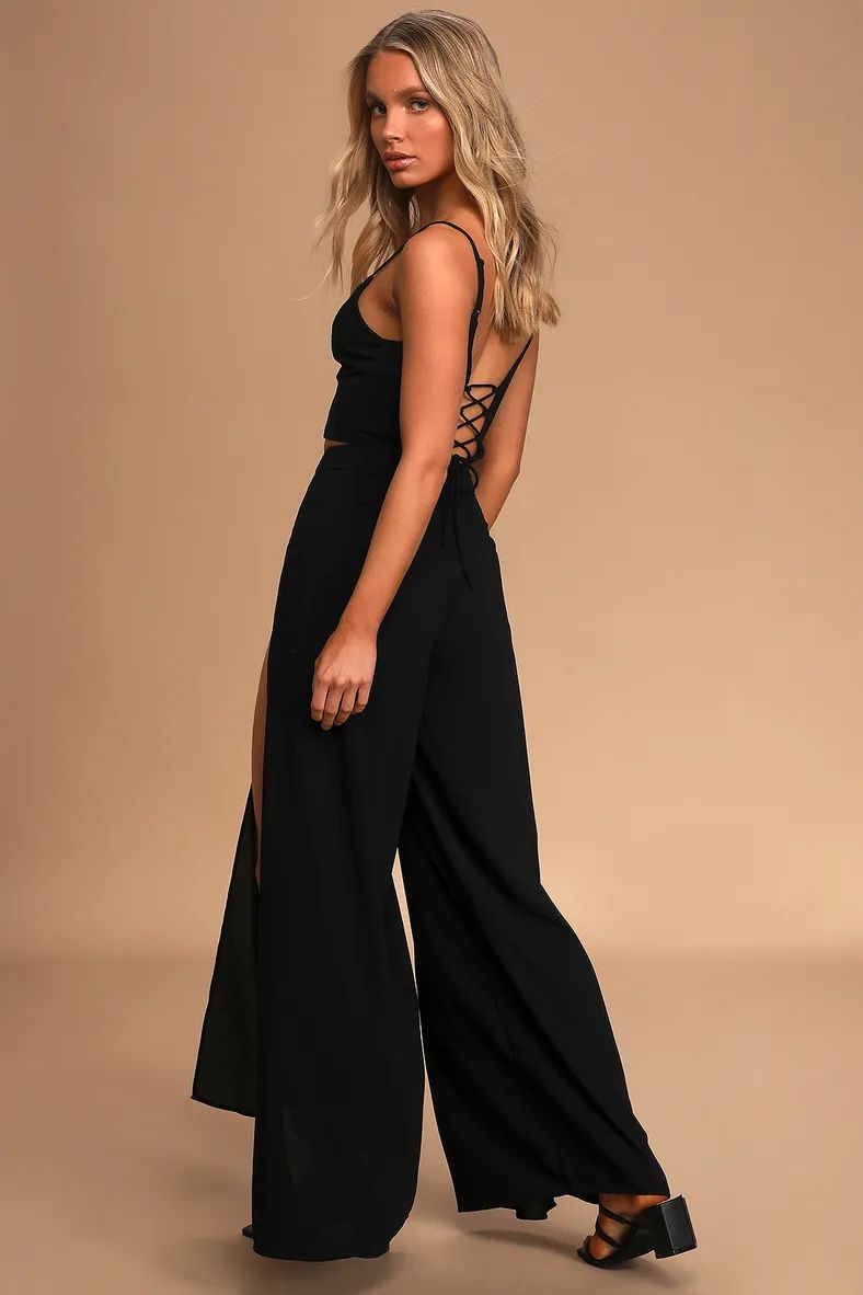 Out Tonight Black Two-Piece Jumpsuit | Lulus (US)