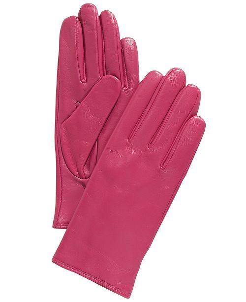 Cashmere Lined Leather Tech Gloves, Created for Macy's | Macys (US)