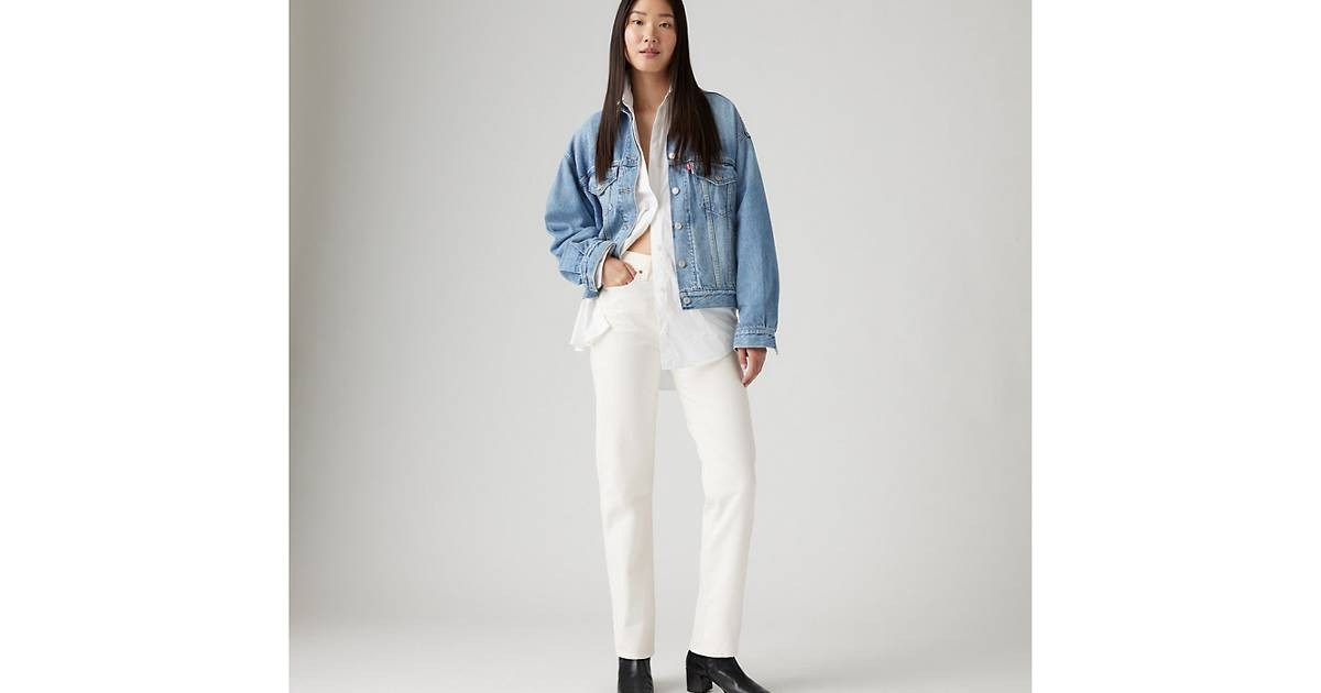 Wedgie Straight Fit Women's Jeans - White | Levi's® US | LEVI'S (US)