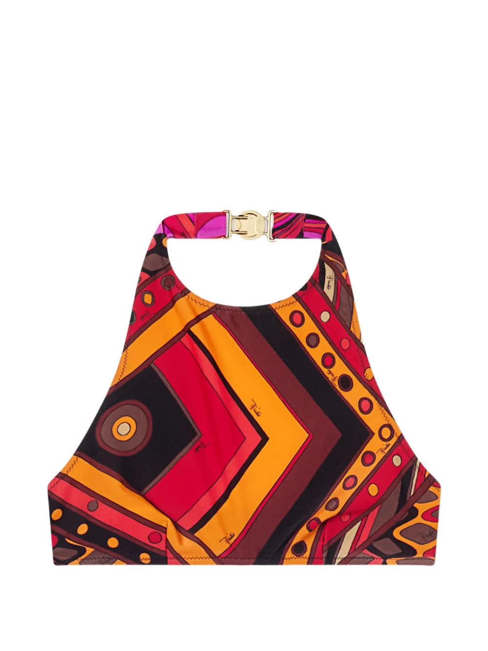 PUCCI Vivara-print Bandeau Bikini Top | Red | FARFETCH | Farfetch Global