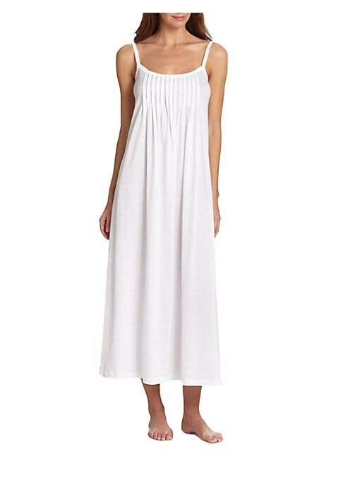 Hanro Women's Juliet Long Chemise Gown - White - Size M | Saks Fifth Avenue