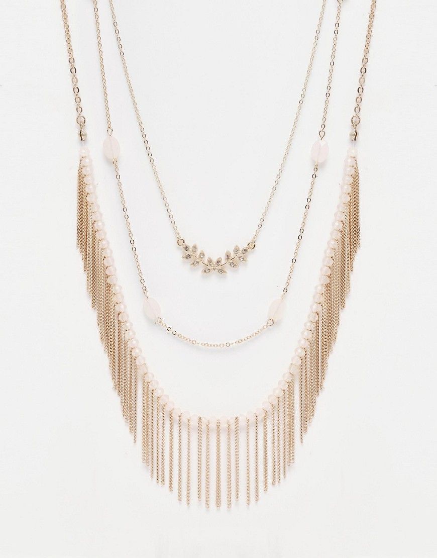 New Look Multirow Tassel Necklace | ASOS UK