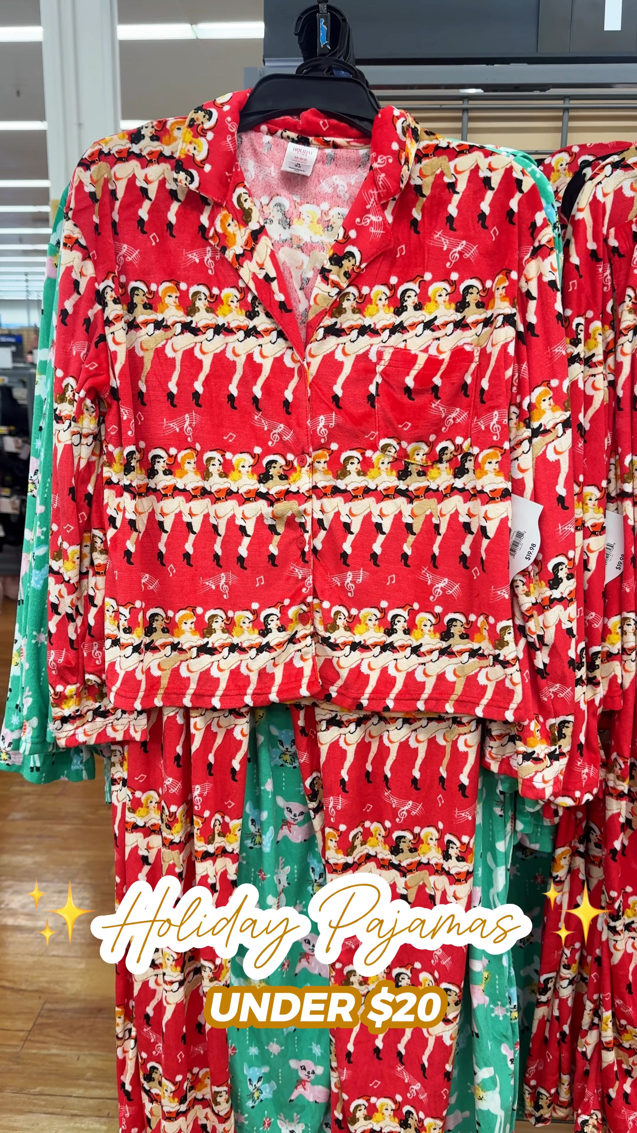 If you’re looking for cute holiday pajama sets under $20, girl you gotta go to Walmart! 🎅🏾🎄✨

This first red set with the dancing girls reminds me of the Rockettes 💃🏾, and feels very fun and Christmasy.  You get both the top and the pants for $19.98.

Also, this cute pink and white houndstooth set with fuzzy socks is only $14.98! There is a matching robe as well for about $22. These are such cute options for Christmas pajamas.

#LTKHoliday #LTKWatchNow #LTKFindsUnder50