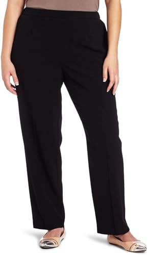 Briggs New York Womens Plus-Size All Around Comfort Dress Pants, Black, 22 Plus Short | Amazon (US)