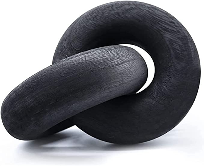 Rool - Living Room Decor Wood Knot, Desk Fireplace Shelf Decor, Black Home Decorations for Living... | Amazon (US)