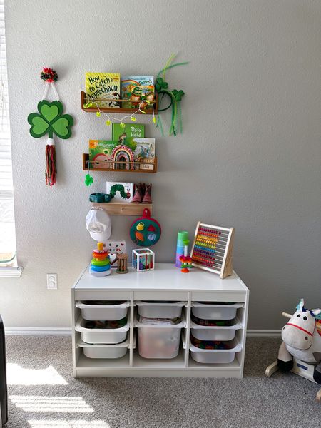 St Patrick’s day toy set up. Books, rodeo horse, toys for kids toddlers 

#LTKkids #LTKhome #LTKunder50