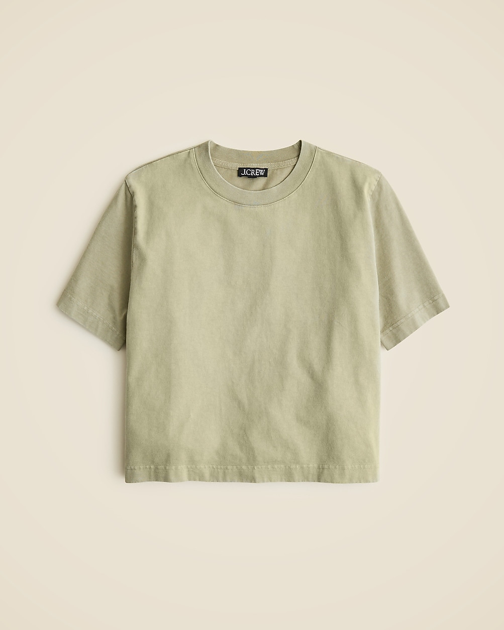 Relaxed premium-weight cropped T-shirt | J. Crew US